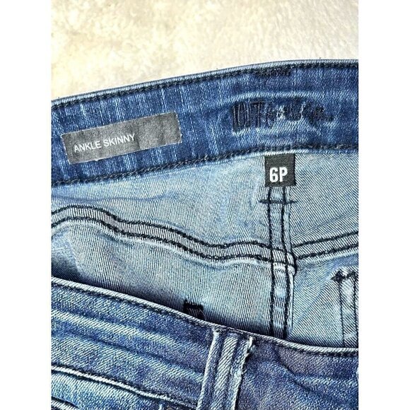 KUT FROM THE KLOTH Ankle Skinny Frayed Hem Blue Jeans Women’s Size 6 - Picture 4 of 16